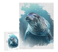 Teenagerss 500 PCS Puzzle Leopard Seal Watercolor Puzzle for Adults Anti-Stress Toys Difficult Challenge Great Gift for Gaming 500 PCS