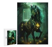 Teenagerss 500 PCS Puzzle Magic Forest Horse Puzzle for Adults Anti-Stress Toys Difficult Challenge Great Gift for Gaming 500 PCS