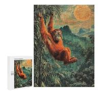 Teenagerss 500 PCS Puzzle Orangutan in Jungle Puzzle for Adults Anti-Stress Toys Difficult Challenge Great Gift for Gaming 500 PCS