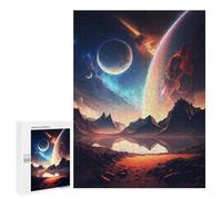 Teenagerss 500 PCS Puzzle Planet Lake Landscape Puzzle for Adults Anti-Stress Toys Difficult Challenge Great Gift for Gaming 500 PCS