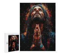Teenagerss 500 PCS Puzzle Praying Man in Abstract Art Puzzle for Adults Anti-Stress Toys Difficult Challenge Great Gift for Gaming 500 PCS