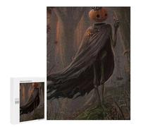 Teenagerss 500 PCS Puzzle Pumpkin Head in Forest Jigsaw Puzzles for Adults Stress Reliever Educational Challenge Unique Challenge Game 500 PCS