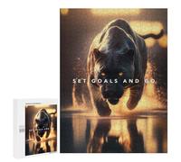 Teenagerss 500 PCS Puzzle Set Goals And Go Panther Puzzle for Adults Anti-Stress Toys Difficult Challenge Great Gift for Gaming 500 PCS