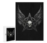 Teenagerss 500 PCS Puzzle Skull Pentagram Wings Puzzle for Adults Anti-Stress Toys Difficult Challenge Great Gift for Gaming 500 PCS