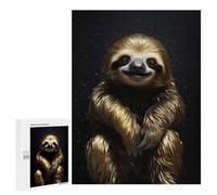 Teenagerss 500 PCS Puzzle Sloth Gold Animal Puzzle for Adults Anti-Stress Toys Difficult Challenge Great Gift for Gaming 500 PCS