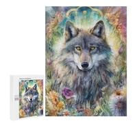 Teenagerss 500 PCS Puzzle Spiritual Wolf Adult Jigsaw Puzzles Precision Cutting Help The Brain Exercise Challenging Family Fun Game 500 PCS