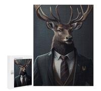 Teenagerss 500 PCS Puzzle Stylish Deer in Suit Puzzle for Adults Anti-Stress Toys Difficult Challenge Great Gift for Gaming 500 PCS