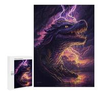 Teenagerss 500 PCS Puzzle Thunder Dragon in Storm Adult Jigsaw Puzzles Precision Cutting Help The Brain Exercise Challenging Family Fun Game 500 PCS