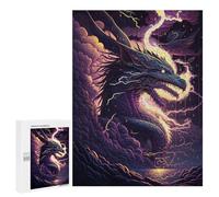Teenagerss 500 PCS Puzzle Thundering Dragon Storm -1 Jigsaw Puzzles for Adults Stress Reliever Educational Challenge Unique Challenge Game 500 PCS