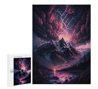 Teenagerss 500 PCS Puzzle Thunderstorm Mountain Landscape -2 Jigsaw Puzzles for Adults Stress Reliever Educational Challenge Unique Challenge Game 500 PCS