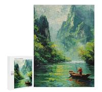 Teenagerss 500 PCS Puzzle Vietnam River Journey Puzzle for Adults Anti-Stress Toys Difficult Challenge Great Gift for Gaming 500 PCS