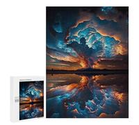 Teenagerss 500 PCS Puzzle Volcanic Reflections in The Sky Puzzles for Adults Family Game Staycation Kill Time Birthday Present, Gifts, 500 PCS