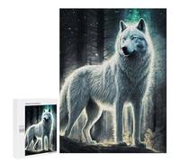 Teenagerss 500 PCS Puzzle White Wolf Puzzle for Adults Anti-Stress Toys Difficult Challenge Great Gift for Gaming 500 PCS