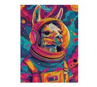 Teenagerss 52x38cm/1000pcs Jigsaw Puzzle Astronaut Lama Space Jigsaw Puzzle Hands-on Game Analysis And Logic Christmas Birthday Gifts 52x38cm/1000pcs