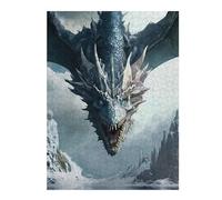 Teenagerss 52x38cm/1000pcs Jigsaw Puzzle Dragon Over Snowy Peaks Puzzles for Adults Relax Games Difficult Hard Unique Birthday And Xmas Gifts 52x38cm/1000pcs