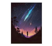 Teenagerss 52x38cm/1000pcs Jigsaw Puzzle Galaxy Stargazing Girl Jigsaw Puzzle Hands-on Game Analysis And Logic Christmas Birthday Gifts 52x38cm/1000pcs