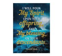 Teenagerss 52x38cm/1000pcs Jigsaw Puzzle Isaiah 443 Bible Verse Adult Jigsaw Toy Wall Decor Difficult Challenge Fun Activities at Home 52x38cm/1000pcs