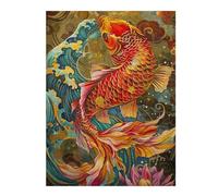 Teenagerss 52x38cm/1000pcs Jigsaw Puzzle Koi Fish Painting Puzzles for Adults Relax Games Difficult Hard Unique Birthday And Xmas Gifts 52x38cm/1000pcs