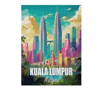 Teenagerss 52x38cm/1000pcs Jigsaw Puzzle Kuala Lumpur Malaysia Puzzles for Adults Relax Games Difficult Hard Unique Birthday And Xmas Gifts 52x38cm/1000pcs