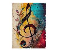 Teenagerss 52x38cm/1000pcs Jigsaw Puzzle Musical Staff Notes Adult Jigsaw Toy Wall Decor Difficult Challenge Fun Activities at Home 52x38cm/1000pcs