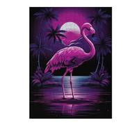 Teenagerss 52x38cm/1000pcs Jigsaw Puzzle Neon Flamingo Puzzles for Adults Relax Games Difficult Hard Unique Birthday And Xmas Gifts 52x38cm/1000pcs
