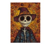 Teenagerss 52x38cm/1000pcs Jigsaw Puzzle Scarecrow Day of The Dead Adult Jigsaw Toy Wall Decor Difficult Challenge Fun Activities at Home 52x38cm/1000pcs