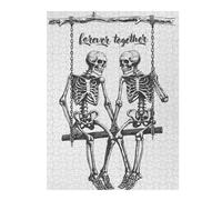 Teenagerss 52x38cm/1000pcs Jigsaw Puzzle Swing Skeleton Love Adult Jigsaw Toy Wall Decor Difficult Challenge Fun Activities at Home 52x38cm/1000pcs