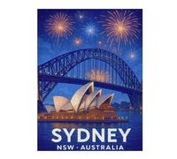 Teenagerss 52x38cm/1000pcs Jigsaw Puzzle Sydney Harbour Bridge & Opera House Puzzles for Adults Relax Games Difficult Hard Unique Birthday And Xmas Gifts 52x38cm/1000pcs