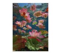 Teenagerss 52x38cm/1000pcs Jigsaw Puzzle Underwater Lotus Garden Puzzles for Adults Relax Games Difficult Hard Unique Birthday And Xmas Gifts 52x38cm/1000pcs