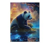 Teenagerss 52x38cm/1000pcs Puzzle Panda in Enchanted Forest -3 Puzzle for Adults Fun Games Perfect Decoration Gifts for Friends And Family 52x38cm/1000pcs