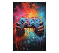 Teenagerss 75x50cm/1000pcs Jigsaw Puzzle Colorful Gaming Controller Artwork -3 Adult Jigsaw Puzzle Relaxing Games Improve Memory Unique Birthday And Xmas Gifts 75x50cm/1000pcs