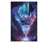 Teenagerss 75x50cm/1000pcs Jigsaw Puzzle Crystal Bat Skull Puzzle for Adults DIY Toys Difficult Challenge Christmas Birthday Gifts 75x50cm/1000pcs