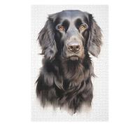 Teenagerss 75x50cm/1000pcs Jigsaw Puzzle Flat Coated Retriever Dog Puzzles for Adults Relax Games Difficult Hard Unique Birthday And Xmas Gifts 75x50cm/1000pcs