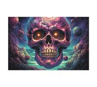 Teenagerss 75x50cm/1000pcs Jigsaw Puzzle Galactic Skull Cosmic Artwork Jigsaws for Adults Relaxing Games Improve Memory Fun Activities at Home 75x50cm/1000pcs