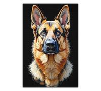 Teenagerss 75x50cm/1000pcs Jigsaw Puzzle German Shepherds Watchful Eyes Puzzles for Adults Relax Games Difficult Hard Unique Birthday And Xmas Gifts 75x50cm/1000pcs