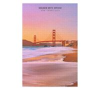 Teenagerss 75x50cm/1000pcs Jigsaw Puzzle Golden Gate Bridge Sunset Adult Jigsaw Puzzle Relaxing Games Improve Memory Unique Birthday And Xmas Gifts 75x50cm/1000pcs