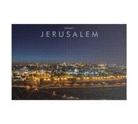 Teenagerss 75x50cm/1000pcs Jigsaw Puzzle Jerusalem Night Lights, Israel Jigsaws for Adults Relaxing Games Improve Memory Fun Activities at Home 75x50cm/1000pcs