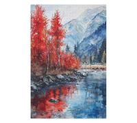 Teenagerss 75x50cm/1000pcs Jigsaw Puzzle Mountain Autumn Reflection Puzzle for Adults DIY Toys Difficult Challenge Christmas Birthday Gifts 75x50cm/1000pcs