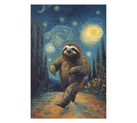 Teenagerss 75x50cm/1000pcs Jigsaw Puzzle Sloth in Starry Night Adult Jigsaw Toy Wall Decor Difficult Challenge Fun Activities at Home 75x50cm/1000pcs