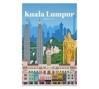Teenagerss 75x50cm/1000pcs Jigsaw Puzzle Travel to Kuala Lumpur Puzzles for Adults Relax Games Difficult Hard Unique Birthday And Xmas Gifts 75x50cm/1000pcs