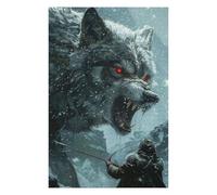 Teenagerss 75x50cm/1000pcs Jigsaw Puzzle Viking Fenrir Wolf Puzzle for Adults DIY Toys Difficult Challenge Christmas Birthday Gifts 75x50cm/1000pcs