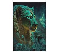 Teenagerss 75x50cm/1000pcs Puzzle Golden Sphinx And Pyramid Night Scene Puzzle for Adults Fun Games Perfect Decoration Gifts for Friends And Family 75x50cm/1000pcs