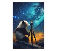 Teenagerss 75x50cm/1000pcs Puzzle Panda Observing The Stars Puzzle for Adults Fun Games Perfect Decoration Gifts for Friends And Family 75x50cm/1000pcs