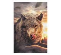 Teenagerss 75x50cm/1000pcs Puzzle Wolf at Sunset Teenagers Puzzles Brain Teaser Game Perfect Decoration Gifts for Friends And Family 75x50cm/1000pcs