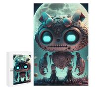 Teenagerss Puzzles 1000 PCS Jigsaws Alien Robot with Big Eyes Puzzle for Adults Brain Teaser Game Presents for Women for Birthday, Chrismas 1000 PCS