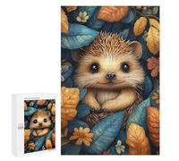 Teenagerss Puzzles 1000 PCS Jigsaws Baby Hedgehog In Autumn Leaves Puzzle for Adults Brain Teaser Game Presents for Women for Birthday, Chrismas 1000 PCS