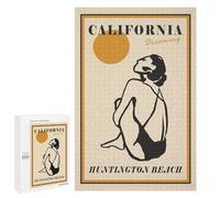 Teenagerss Puzzles 1000 PCS Jigsaws California Dreaming Huntington Beach Art Print Jigsaw Puzzle Hands-on Game Wall Art Deal As Gifts for The Whole Family 1000 PCS