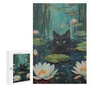 Teenagerss Puzzles 1000 PCS Jigsaws Cat Hiding Underwater Puzzle for Adults Brain Teaser Game Presents for Women for Birthday, Chrismas 1000 PCS