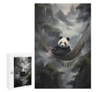 Teenagerss Puzzles 1000 PCS Jigsaws Chilling Panda in Hammock Adult Jigsaw Puzzle Family Game A Work of Art for Birthday, Chrismas 1000 PCS