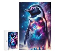 Teenagerss Puzzles 1000 PCS Jigsaws Cosmic Penguin Jigsaw Puzzle Hands-on Game Wall Art Deal As Gifts for The Whole Family 1000 PCS